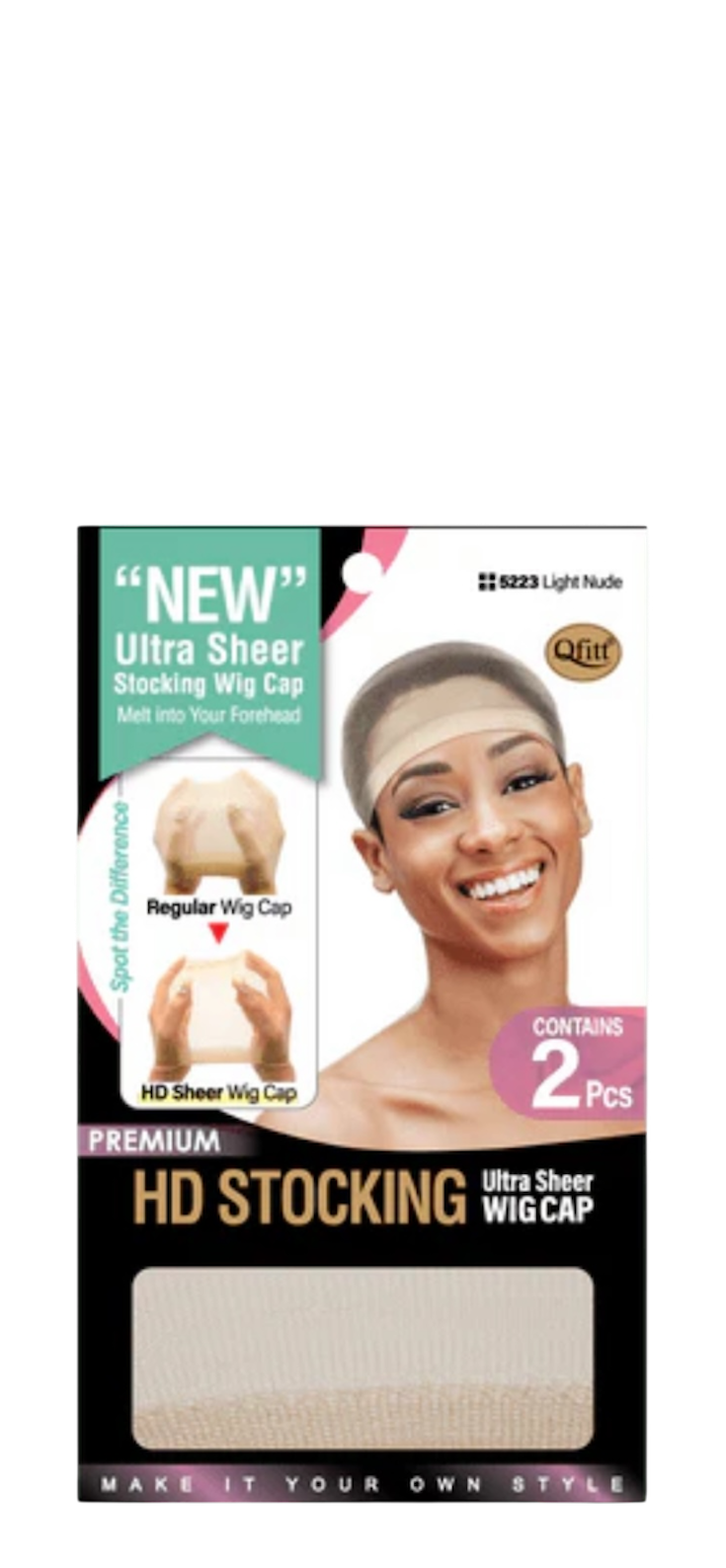 HD Ultra Sheer Stocking Wig Cap / Light Nude/MEDIUM/DARK (2PC)