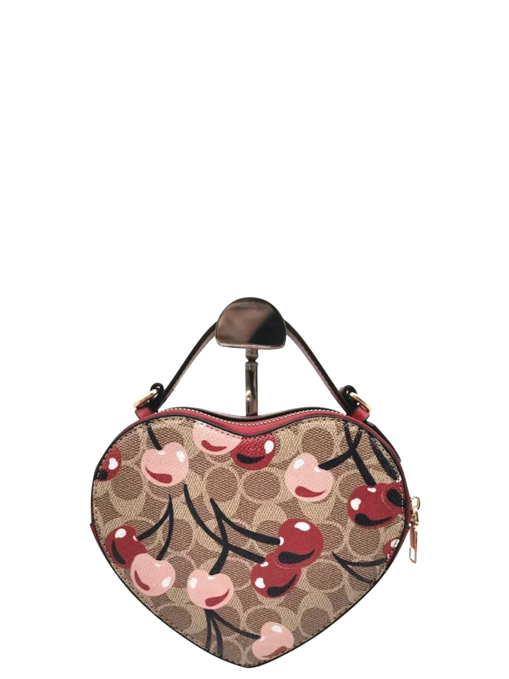 FASHION CHERRY DESIGN HEART BAG
