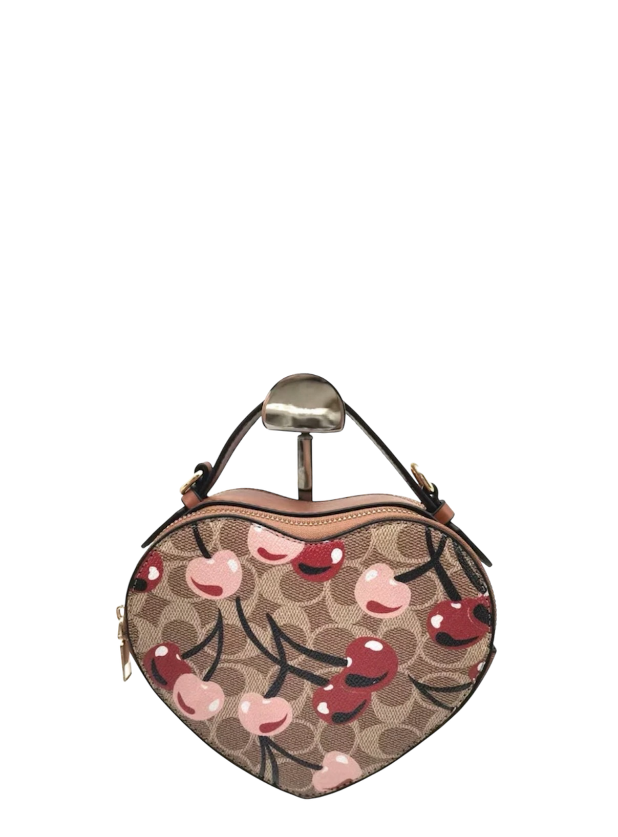 FASHION CHERRY DESIGN HEART BAG