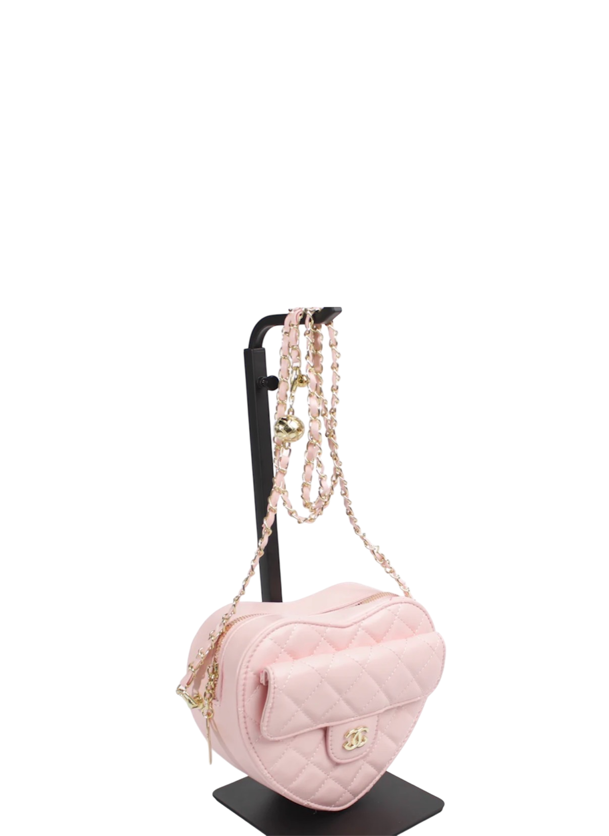 FASHION HEART DESIGN SHOULDER BAG