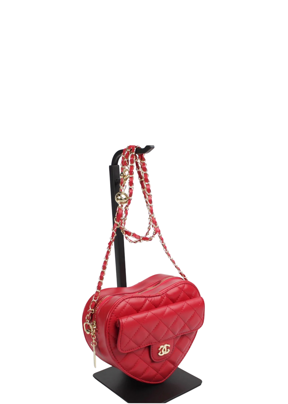 FASHION HEART DESIGN SHOULDER BAG